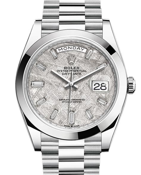 rolex day date 40 platinum meteorite